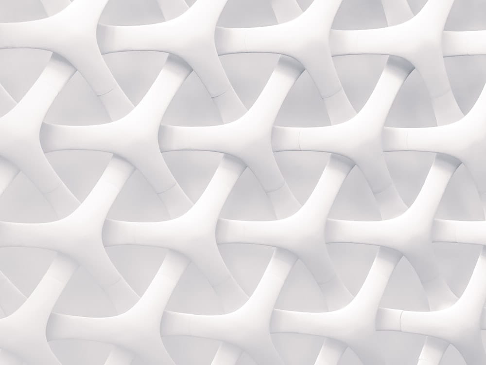 Futuristic white lattice